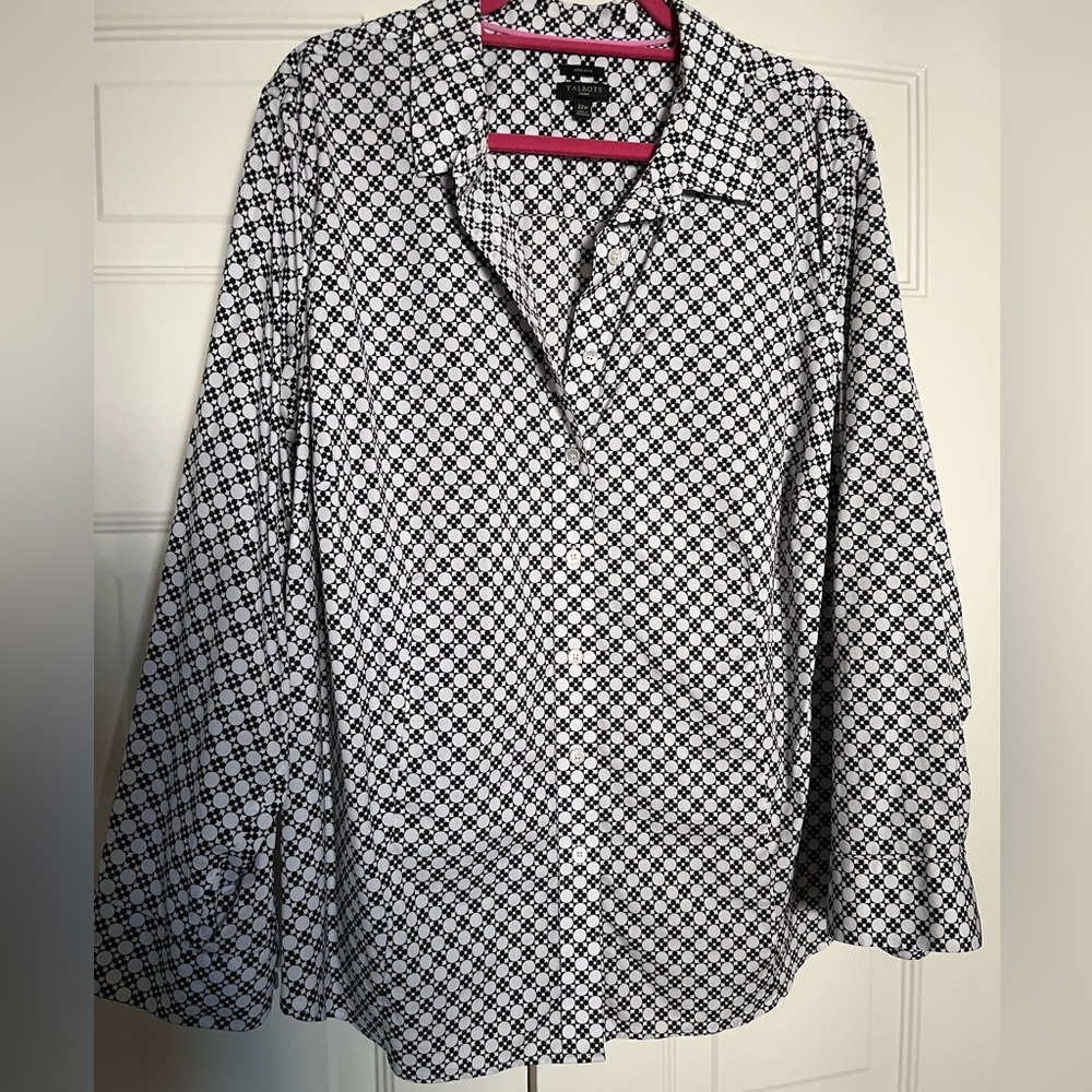 Talbots 22W Non Iron Longsleeve Button Down
